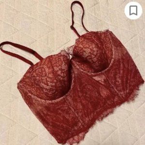 Lace Red Corset Bustier VS Top